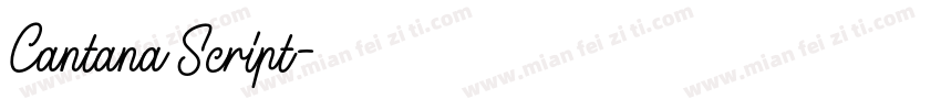 Cantana Script字体转换